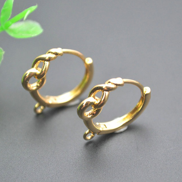 Hoop Earrings - 30 adet Bükülmüş Yuvarlak Daire 18