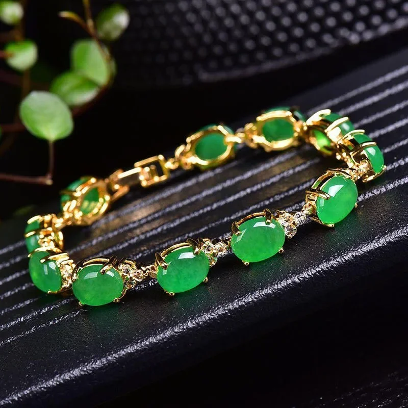Jewelry & Watches Ltd - Doğal Yeşil Yeşim Akik AŞK Boncuk