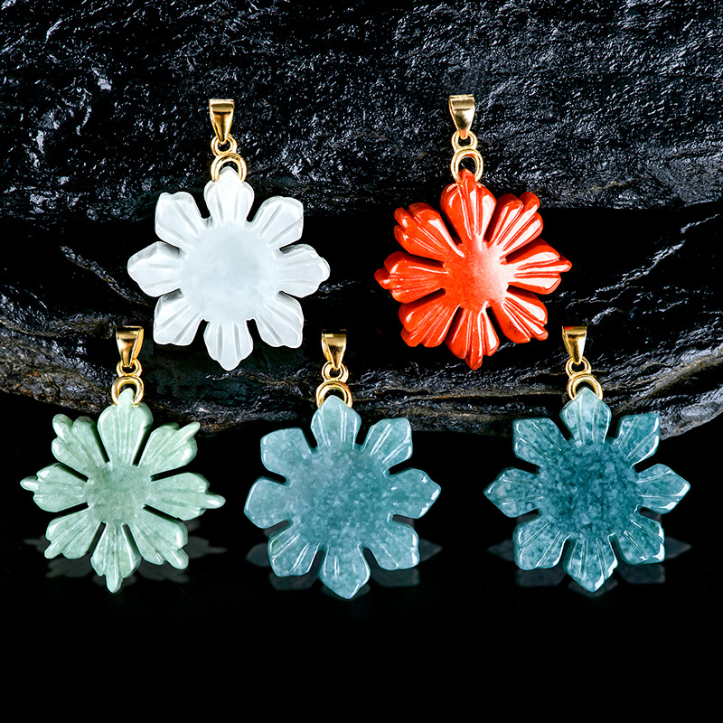 Jewelry & Watches Ltd - Myanmar yeşim ayçiçeği kolye kolye gerçek