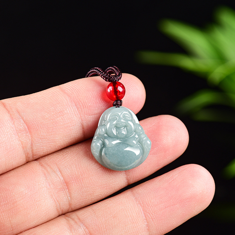 Jewelry & Watches Ltd - Myanmar Jadeite Guanyin Buda Kolye Kolye
