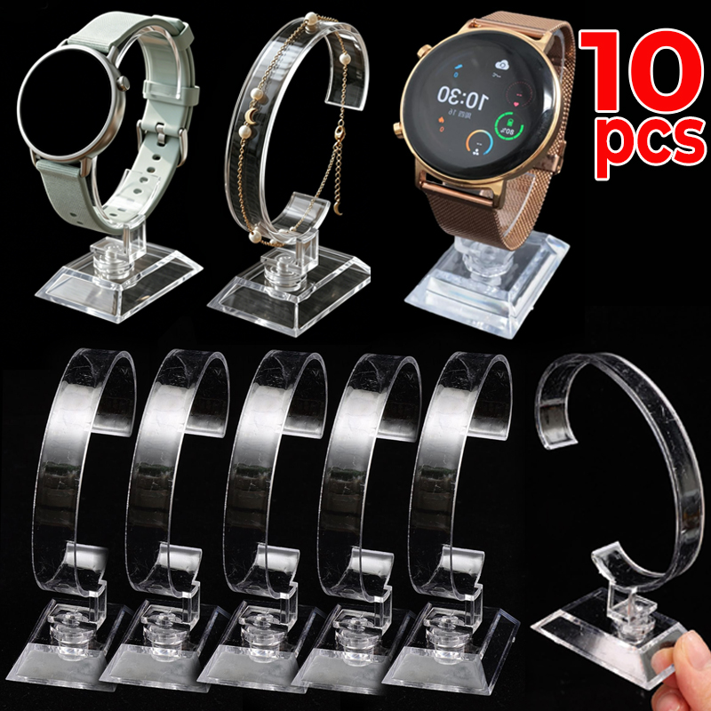 Jewelry Stand Watches - Şeffaf Saat Sergi Standı C-Daire Akrilik