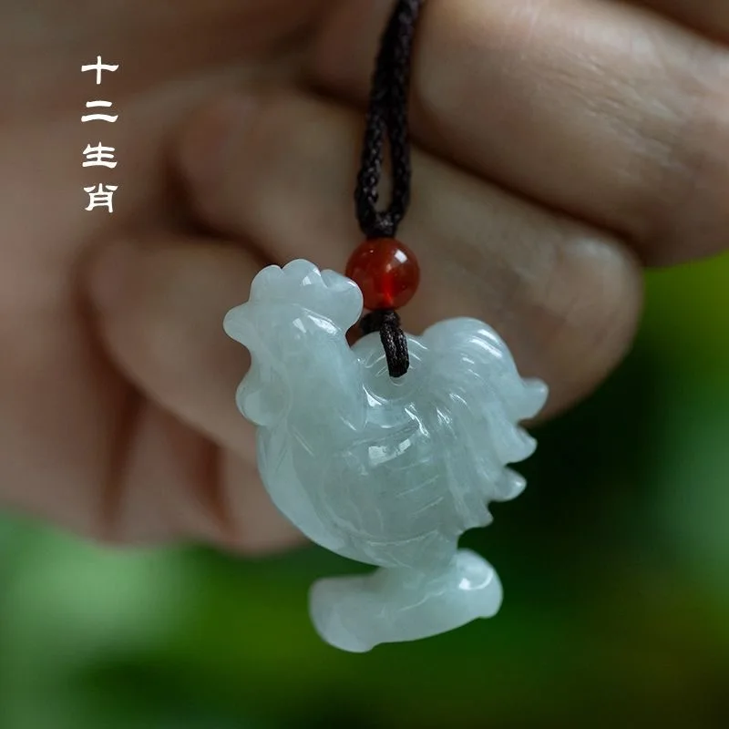Necklace Pendant - Doğal zümrüt çin üç boyutlu zodyak
