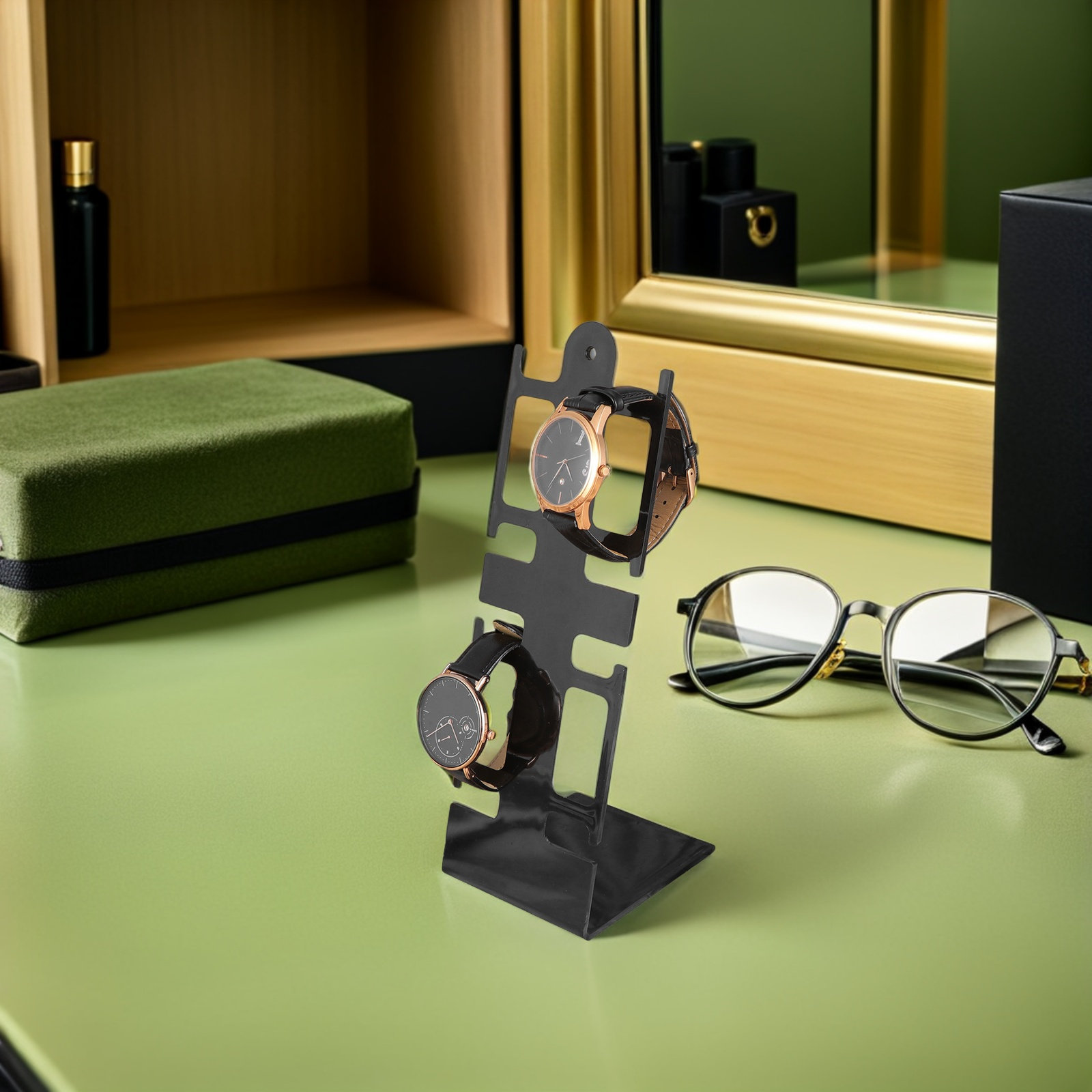 Jewelry Stand Watches - 4 Adet Şeffaf Akrilik Saat Standı,