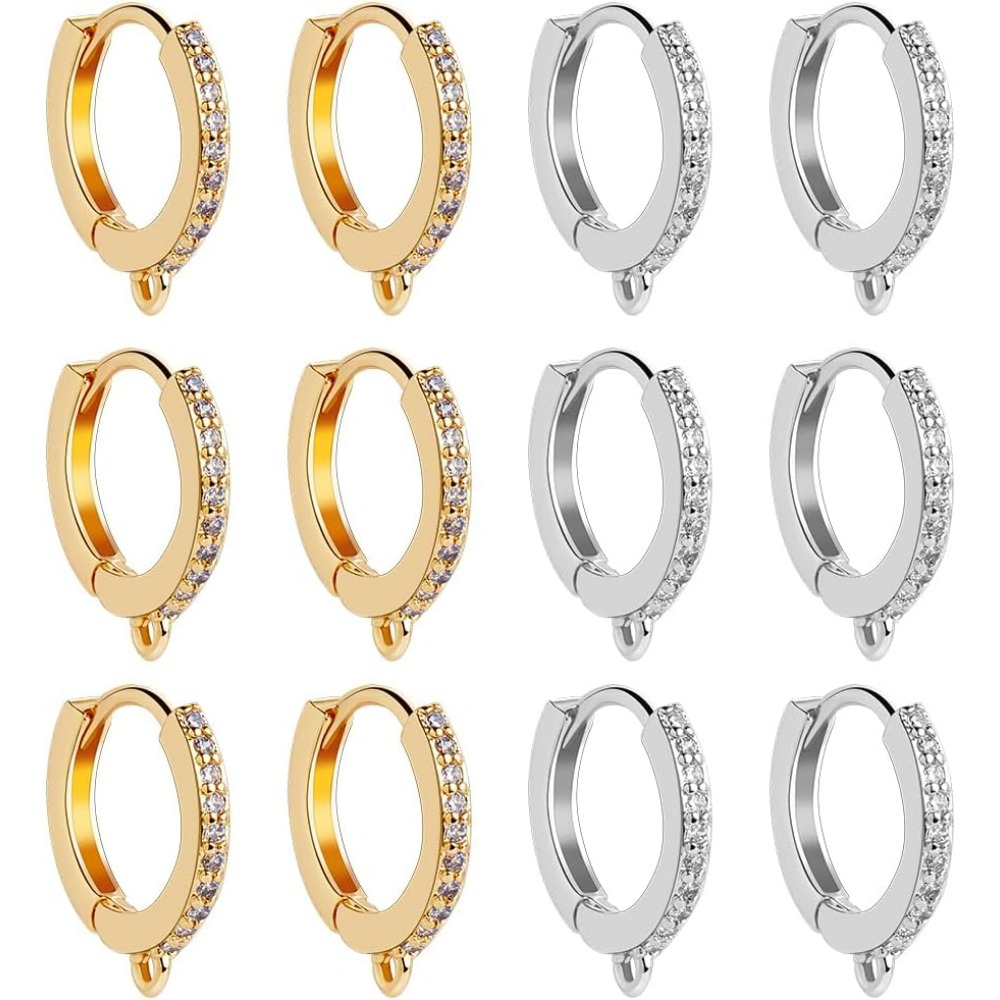 Hoop Earrings - 1 kutu 12 adet yuvarlak Leverback