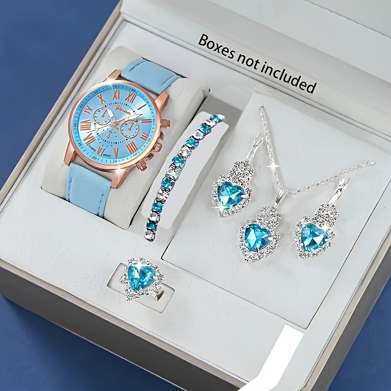 Stones Watches & Jewelry In Sweden Ab - Zarif Gül Altın Gökyüzü Mavisi Aşk