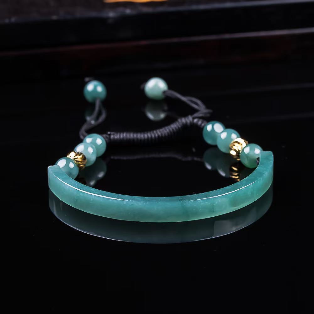 Jewelry & Watches Ltd - Myanmar Jadeite Bilezik Aksesuarları Oyma Taş