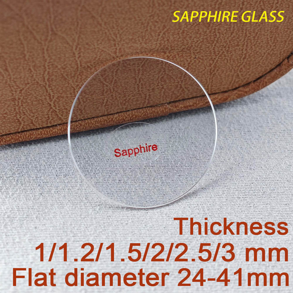 Stones Watches & Jewelry In Sweden Ab - Düz Safir Cam Kalın 1.0/1.2/1.5/2.0/2.5/3.0 mm,