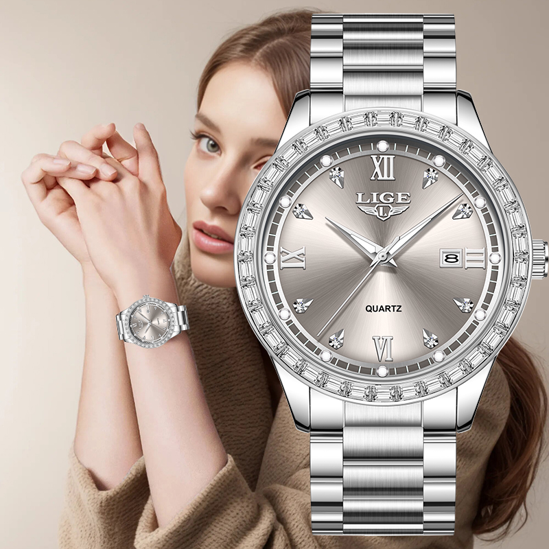 Jewelry Style Watches - LIGE Kuvars Kol Saati 2026 Lüks