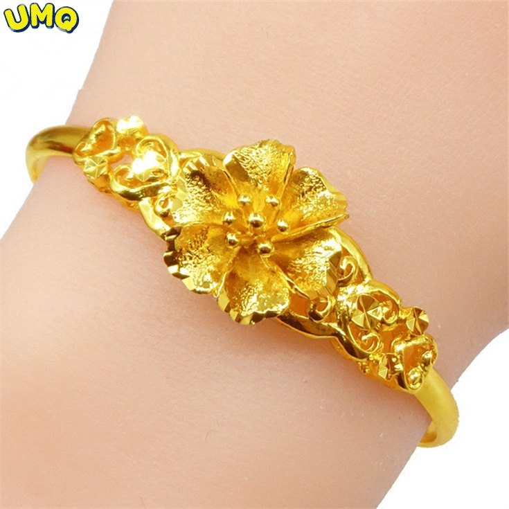Cuff Bangle Bracelet - UMQ 24k altın bilezik 999 tam