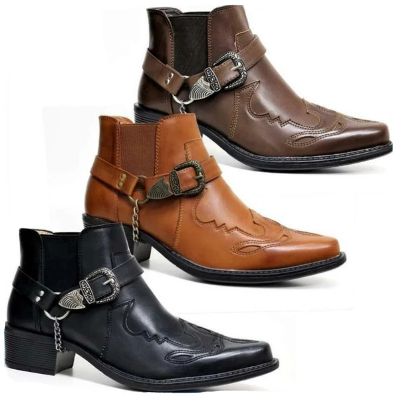 Anklet Foot Chain - 2026 Moda Erkek Vintage Kovboy Botları
