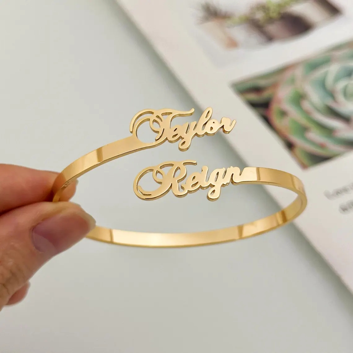 Kişiselleştirilmiş Özel çocuk  - Cuff Bangle Bracelet incelemesi ve fiyatı
