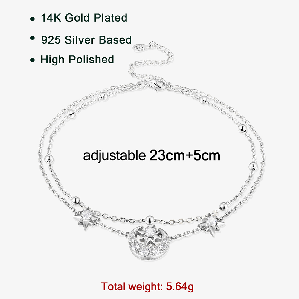APIR Işıltılı Mozanit Yıldız A - Anklet Foot Chain incelemesi ve fiyatı