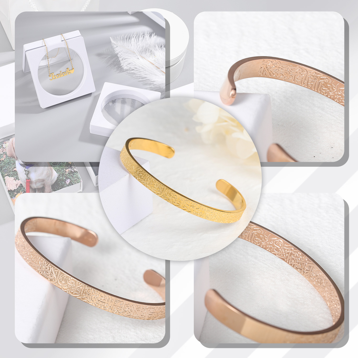 Ayatul Kursi manşet bilezik er - Cuff Bangle Bracelet incelemesi ve fiyatı