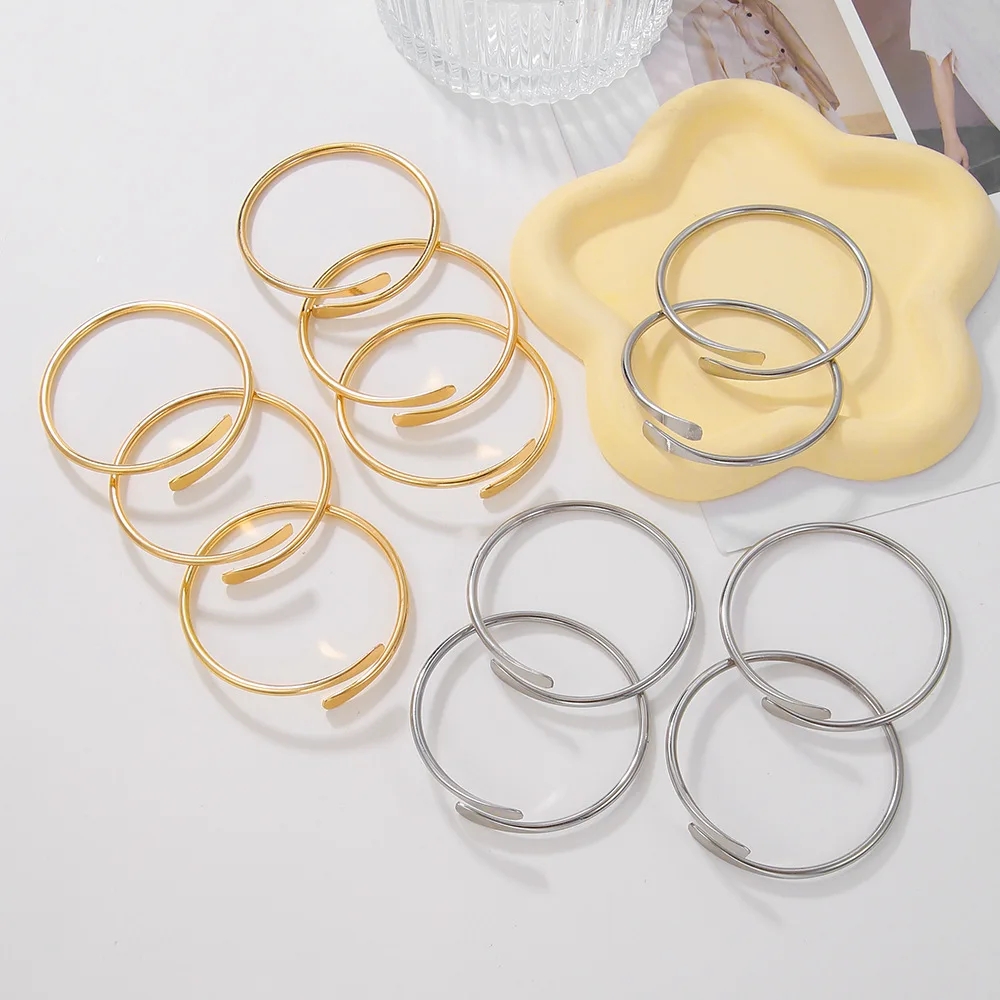 10 adet/grup Boş Pirinç İstifl - Cuff Bangle Bracelet incelemesi ve fiyatı
