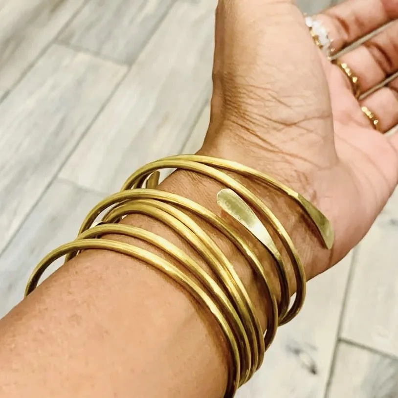 10 adet/grup Boş Pirinç İstifl - Cuff Bangle Bracelet incelemesi ve fiyatı