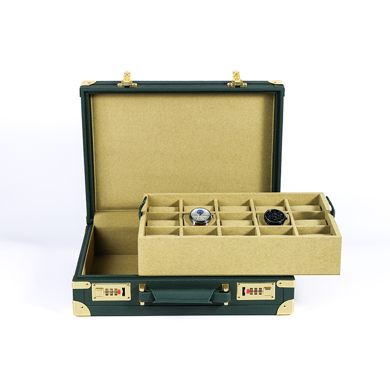 OEM ODM Lüks 15 Bölmeli Yeşil  - Watch Display Box incelemesi ve fiyatı