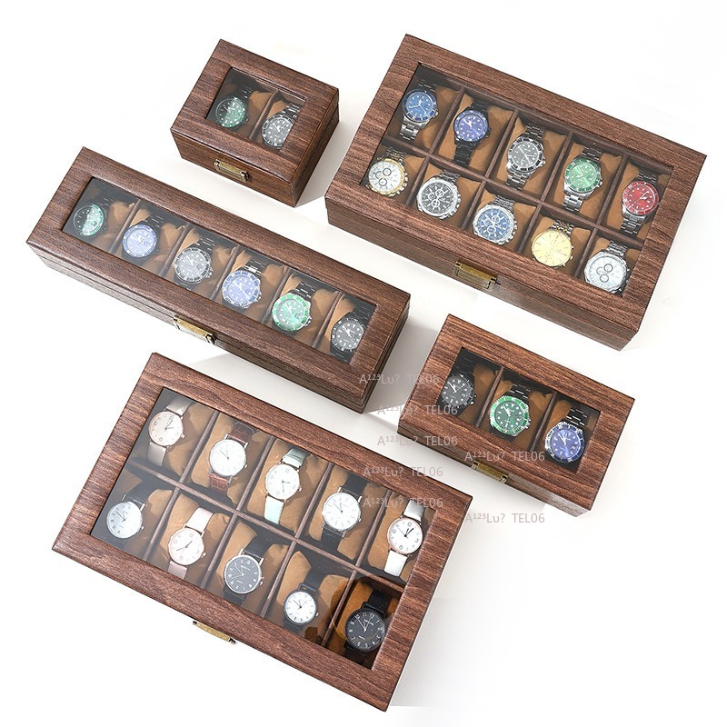 Vintage Ahşap Tahıl PU Deri Sa - Watch Display Box incelemesi ve fiyatı