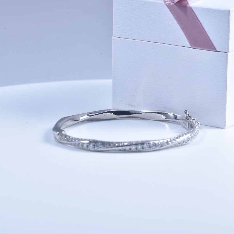 Kadınlar için s925 Ayar Gümüş  - Cuff Bangle Bracelet incelemesi ve fiyatı