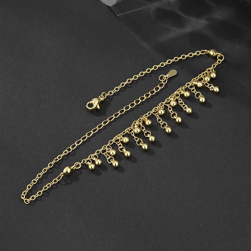 925 Ayar Gümüş Yuvarlak Boncuk - Anklet Foot Chain incelemesi ve fiyatı